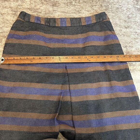 Boden purple, brown, and black Striped Skirt size 8 regular - Picture 4 of 7